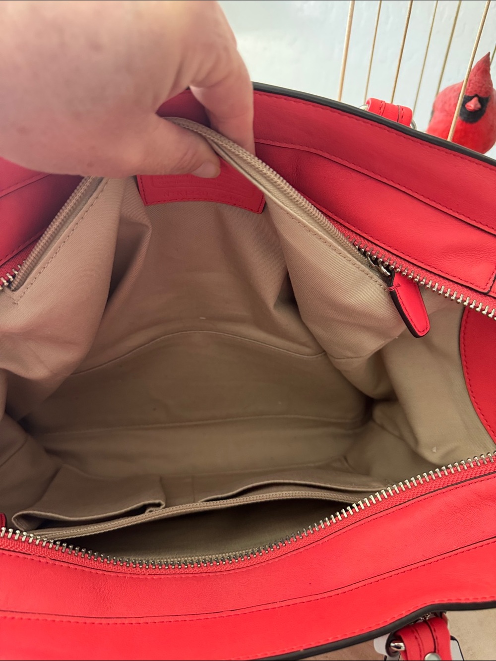 Coach Legacy Perforated Leather Candace Tote & Wallet Set- Rare Watermelon Coral - Picture 14 of 15